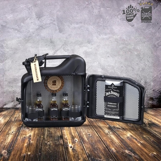 Kanystr bar mini bar 5 L- Jack Daniel’s  černý otevírání do boku - KOMPLETNĚ VYBAVENÝ-AKCE